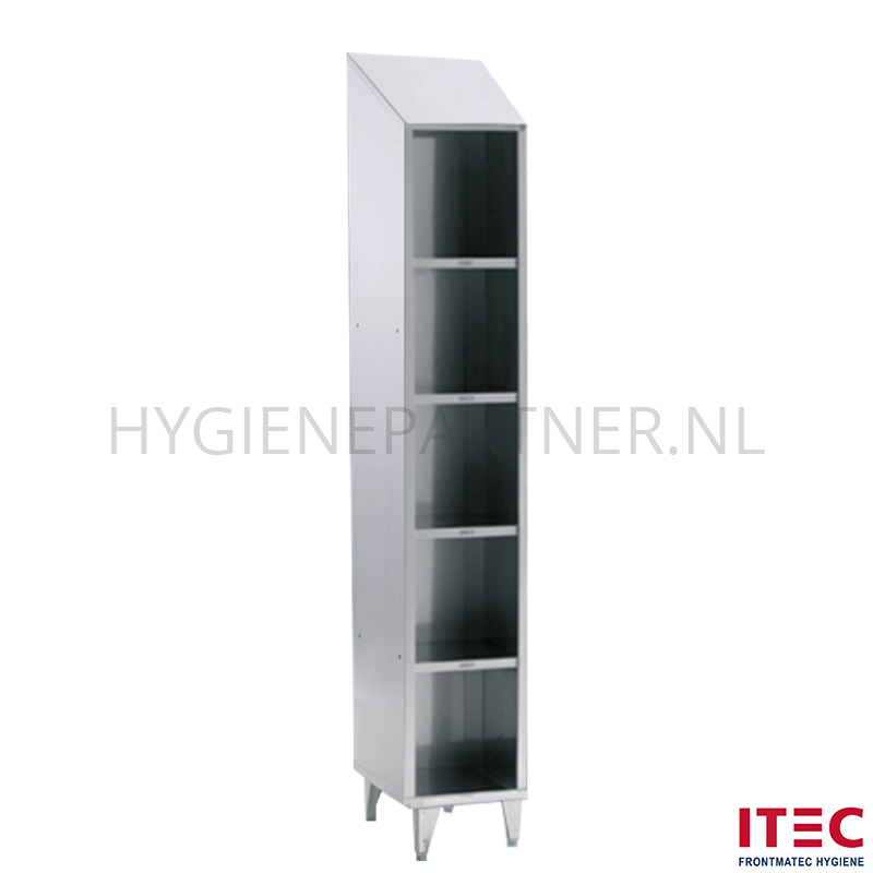 BI051066 Kledingkast RVS 1 gedeelte 5 compartimenten